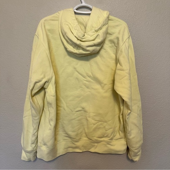 Nike Fleece Yellow Hoodie With Front Pocket Men's Size Large - Picture 4 of 12